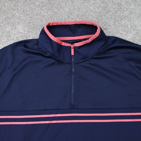 Callaway Sweatshirt Mens XL Blue/Pink Weather Series 1/4 Zip Golf L/S Pullover - Picture 5 of 14
